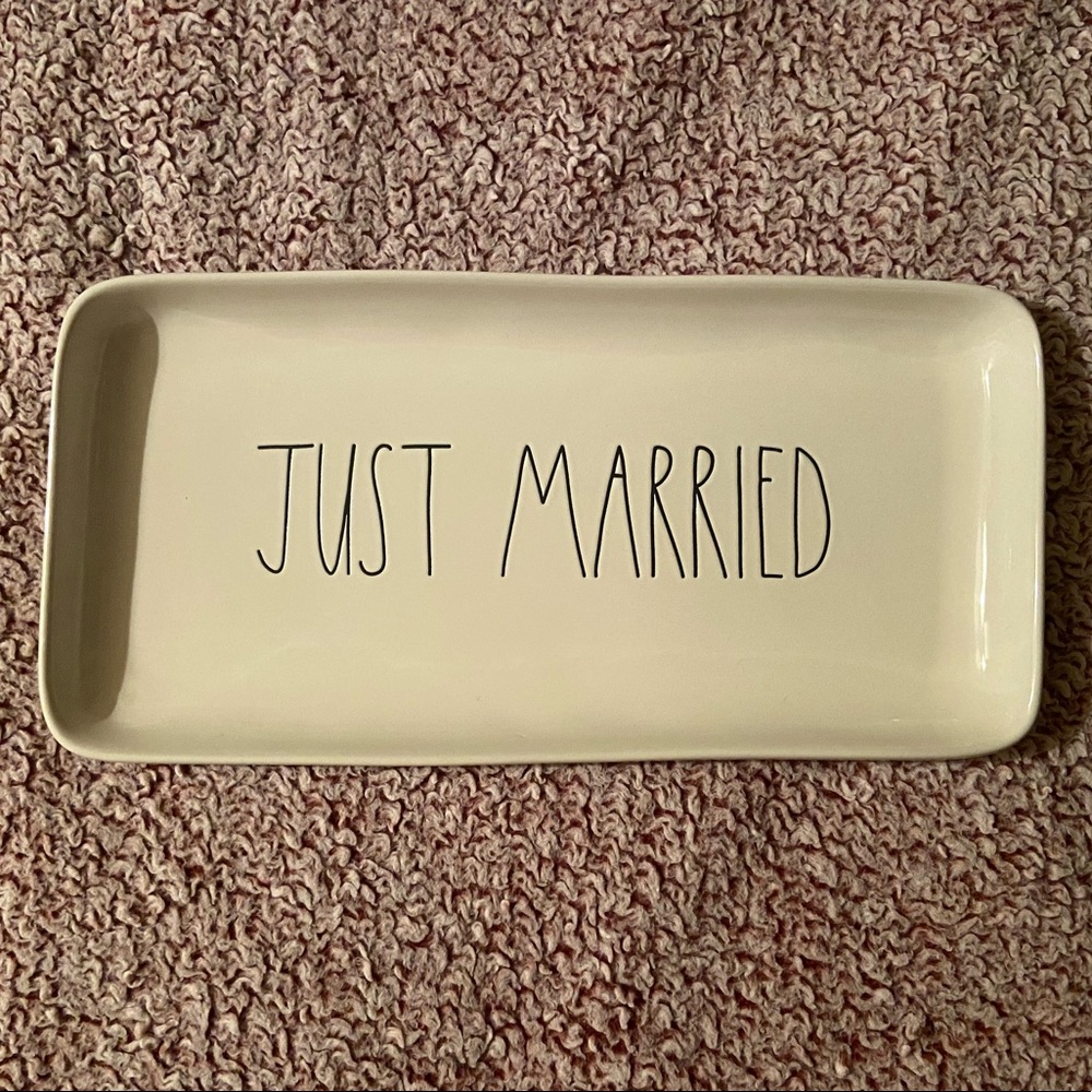 Rae Dunn JUST MARRIED Tray
